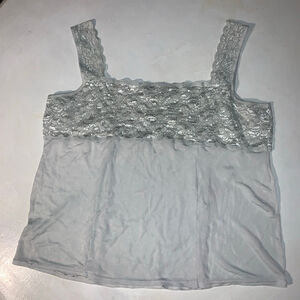 Women's Unbranded Silver Lace Camisole M